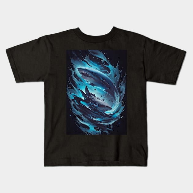 Sharks Kids T-Shirt by helintonandruw